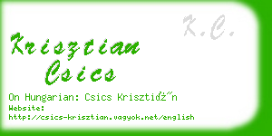 krisztian csics business card